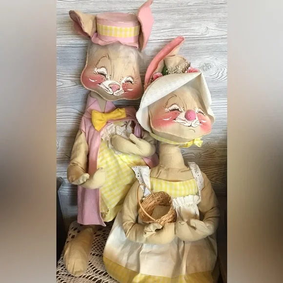 1968 Annalee Easter Parade Rabbits - Picture 1 of 8